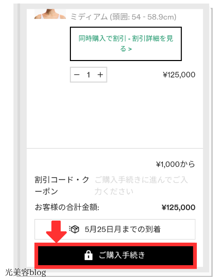 「ご購入手続き」に進む